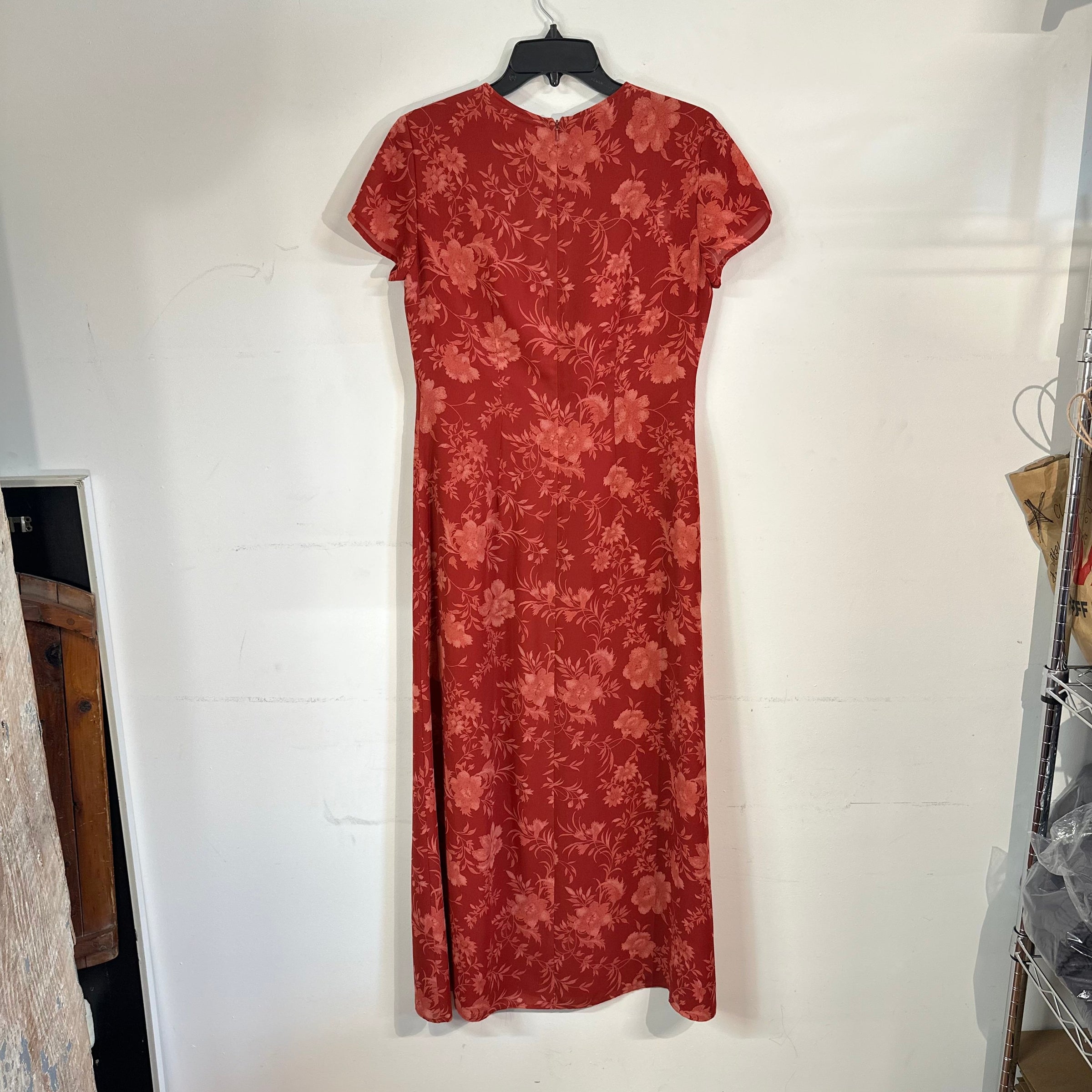 Jones New York Vintage Floral Short Sleeve Maxi Dress | ELECTRIX VINTAGE